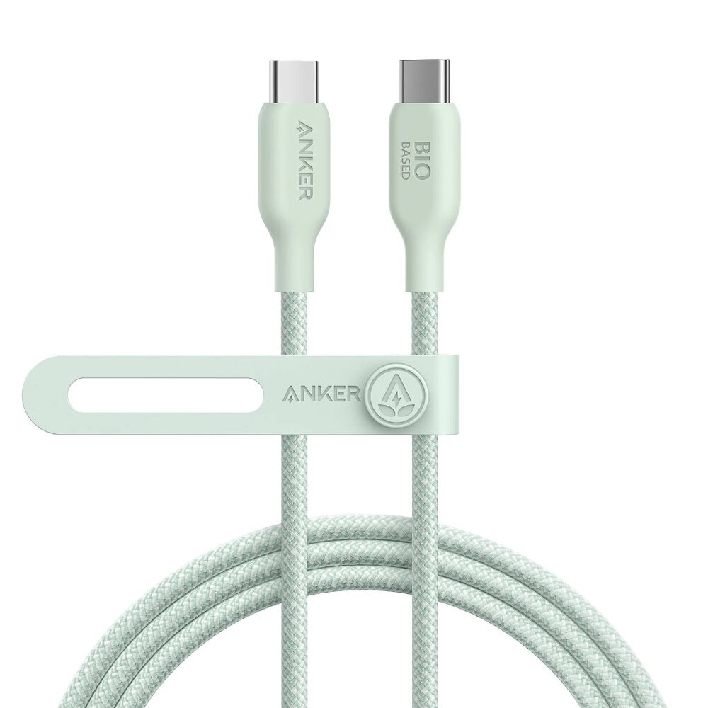 Anker 543 USB-C to USB-C Cable 6ft (Bio-Braided), Buds Green - 240W / NIB
